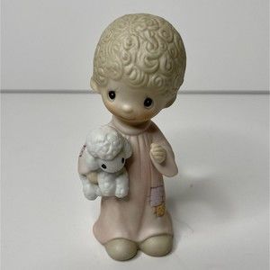 Precious Moments Replacement Shepherd Lamb 4.25" Nativity 1979 E2800